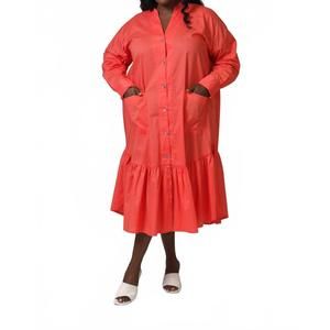 NEW BITTE KAI RAND core cotton dress in orange